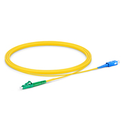 2m (7ft) Fiber Patch Cable, 1 Fiber, LC APC Simplex to SC UPC Simplex, Single Mode (OS2), Riser (OFNR), 2.0mm, Tight-Buffered, Yellow This picture is about .