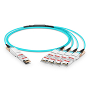2m (7ft) HPE Aruba Compatible 400G QSFP-DD to 4 x 100G QSFP56 Active Optical Breakout Cable This picture is about 2.