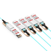 2m (7ft) HPE Aruba Compatible 400G QSFP-DD to 4 x 100G QSFP56 Active Optical Breakout Cable This picture is about 2.