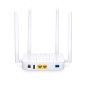 ONU1910-2G-W、XPON(GPON+EPON)ONU、1x PON、SC/UPC、2x GE、1x USB、および4x 外部アンテナ(1200M WiFi 5)付き この写真はONU1910-2G-Wに関するものです。