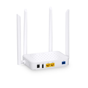 ONU1910-2G-W、XPON(GPON+EPON)ONU、1x PON、SC/UPC、2x GE、1x USB、および4x 外部アンテナ(1200M WiFi 5)付き この写真はONU1910-2G-Wに関するものです。