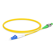 1m (3ft) Fiber Patch Cable, 1 Fiber, LC UPC Simplex to FC APC Simplex, Single Mode (OS2), Riser (OFNR), 2.0mm, Tight-Buffered, Yellow This picture is about .