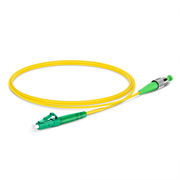 1m (3ft) Fiber Patch Cable, 1 Fiber, LC APC Simplex to FC APC Simplex, Single Mode (OS2), Riser (OFNR), 2.0mm, Tight-Buffered, Yellow This picture is about .