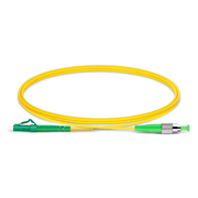 1m (3ft) Fiber Patch Cable, 1 Fiber, LC APC Simplex to FC APC Simplex, Single Mode (OS2), Riser (OFNR), 2.0mm, Tight-Buffered, Yellow This picture is about .