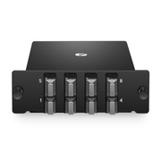 FHD® MTP® Splice Cassette with Ribbon Pigtails, 96 Fibers OM4 Multimode, 8 x MTP®-12 UPC (Male) Key Up to Key Down (Black) Adapter, 0.35dB Max. This picture is about MTP熔纤盒.