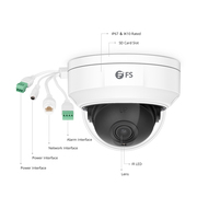 IPC301-5M-D, Super HD 5MP Dome Network Camera, 98ft Night Vision, IP67 Weatherproof & IK10 Vandal Resistant, Smart Behavior Detection, Outdoor/Indoor PoE IP Camera with Fixed 4.0mm Lens Questa immagine riguarda IPC301-5M-D.