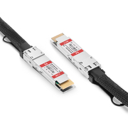 2.5m (8ft) HW QSFP-DD-400G-CU2M5 Compatible 400G QSFP-DD Passive Direct Attach Copper Twinax Cable This picture is about 2.