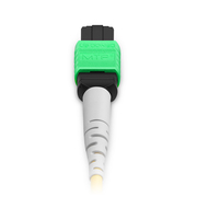 3m (10ft) MTP® Harness, MTP®-8 APC (Female) to 4 LC UPC Duplex, 8 Fibers, Single Mode (OS2), Plenum (OFNP), 0.35dB Max, Type B, Yellow This picture is about 8FMTPLCSMF.