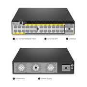 S3240C-24P, 24 Porte Gigabit Ethernet L2+ PoE+ Switch, 24 x PoE+ Porte@380W, con 4 x 10Gb SFP+ Uplink Questa immagine riguarda /.