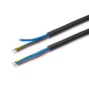 6ft (1.8m) Stripped End to Stripped End 17AWG 250V/10A Power Cord, Black This picture is about PFF-10A.