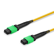 1m (3ft) MTP® Jumper, MTP®-16 APC (Female) to MTP®-16 APC (Female), 16 Fibers, Single Mode (OS2), Plenum (OFNP), 0.35dB Max, Crossover, Yellow This picture is about 16FMTPSMF.