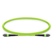 1m (3ft) MTP® Jumper, MTP®-12 UPC (Female) to MTP®-12 UPC (Female), 12 Fibers, Multimode (OM5), Plenum (OFNP), 0.35dB Max, Type B, Lime Green This picture is about .