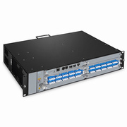 DWDM Mux y Demux activo 40 canales 100GHz C21-C60 doble fibra con puerto de monitor, módulo enchufable, LC/UPC, integrado con el chasis administrable de la serie M6200 Esta imagen trata sobre .