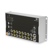 IES5110W-16U4XD, 16-Port Gigabit Ethernet L3 Managed Industrial PoE+ Switch, 16 x PoE+ Ports@100W, 2 x 10GBASE-T M12 Bypass, with 2 x 10Gb Q-ODC, -40 to 70°C Operating Temperature This picture is about 324509-5.