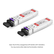 1000BASE-BX-D SFP BiDi 1490nm-TX/1310nm-RX 10km DOM Simplex LC/UPC SMF Optical Transceiver Module for FS Switches This picture is about SFP-1G43-BX10.