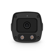 Cámara tipo bullet IPC201-8M-B, con lente fija de 2.8mm, resolución de 8MP, micrófono y altavoz integrados, visión nocturna de 30m, detección inteligente de personas/vehículos, cámara de red IP67 PoE Esta imagen trata sobre .