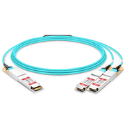 15m (49ft) Generic Compatible 400G QSFP-DD to 2 x 200G QSFP56 Active Optical Breakout Cable This picture is about 15.