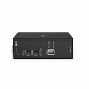 Convertisseur de Média Gigabit Ethernet PoE+ PD Géré Industriel, 1x 100M/1G/2.5G/5G/10GBase-T RJ45 vers 2x 100M/1G/2.5G/10GBase-X SFP+, Prise Standard Américaine Cette image concerne IMMC-2S1T-P.