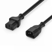 10ft (3m) IEC60320 C14 to IEC60320 C13 Heavy-Duty 14AWG 250V/15A Power Extension Cord, Black This picture is about 1.