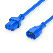 10ft (3m) IEC60320 C14 to IEC60320 C13 18AWG 250V/10A Power Extension Cord, Blue This picture is about 1.