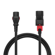 6.6ft (2m) Z-Lock Dual Locking IEC60320 C14 to IEC60320 C13