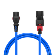 3.3ft (1m) Z-Lock Dual Locking IEC60320 C14 to IEC60320 C13 14AWG