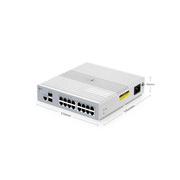 S3100-16TF, 16-Port Gigabit Ethernet L2+ Switch, 16 x 1Gb RJ45, with 2 x 1Gb SFP Uplinks, Broadcom Chip, Fanless This picture is about S3100-16TF.