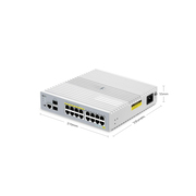 S3100-16TF-P, 16-Port Gigabit Ethernet L2+ PoE+ Switch, 8 x PoE+ Ports@125W, 8 x 1Gb RJ45, with 2 x 1Gb SFP Uplinks, Broadcom Chip, Fanless<br/> This picture is about S3100-16TF-P.