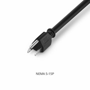 3ft (0.9m) NEMA 5-15P to IEC60320 C15 Heavy-Duty 14AWG 125V/15A Power Cord, Black This picture is about NEMA 5-15P to C15.