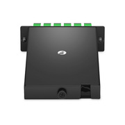 This picture is about FHD® SC Splice Cassette with Pigtails, 12 Fibers OS2 Single Mode, 6 x SC APC Duplex (Green), 0.3dB Max..