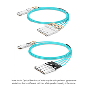 3m (10ft) NVIDIA/Mellanox Compatible 400G QSFP-DD to 4 x 100G QSFP56 Ethernet Active Optical Breakout Cable This picture is about 2.