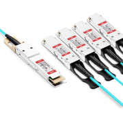 3m (10ft) NVIDIA/Mellanox Compatible 400G QSFP-DD to 4 x 100G QSFP56 Ethernet Active Optical Breakout Cable This picture is about 4.
