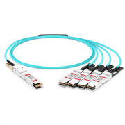 3m (10ft) NVIDIA/Mellanox Compatible 400G QSFP-DD to 4 x 100G QSFP56 Ethernet Active Optical Breakout Cable This picture is about 3.