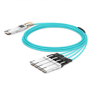 30m (98ft) Generic Compatible 400G QSFP-DD to 4 x 100G QSFP56 Active Optical Breakout Cable