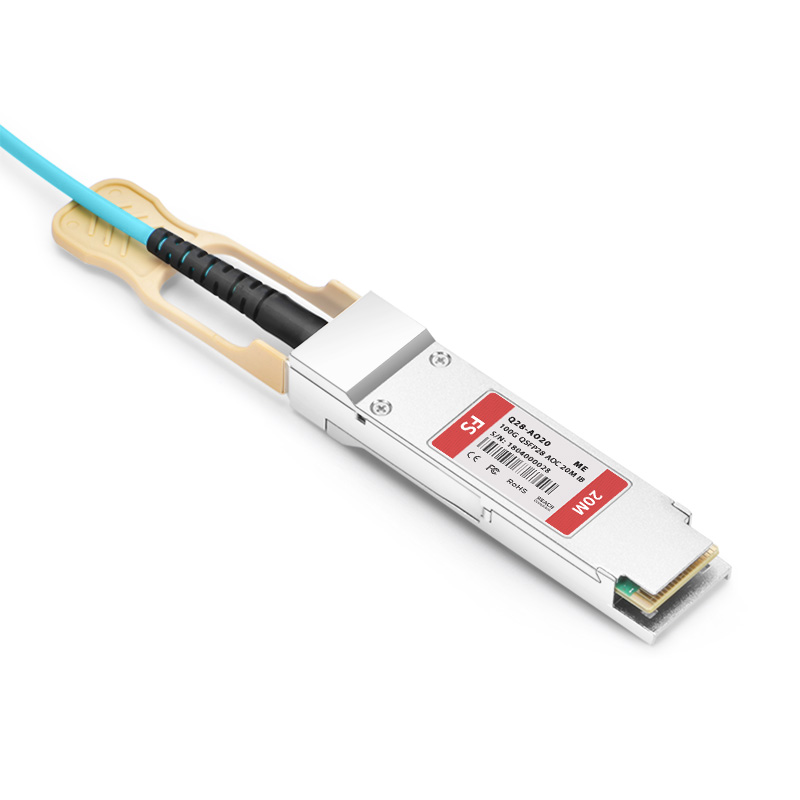 20m (66ft) FS for Mellanox  MFA1A00-E020 Compatible 100G QSFP28 Active Optical Cable for InfiniBand EDR