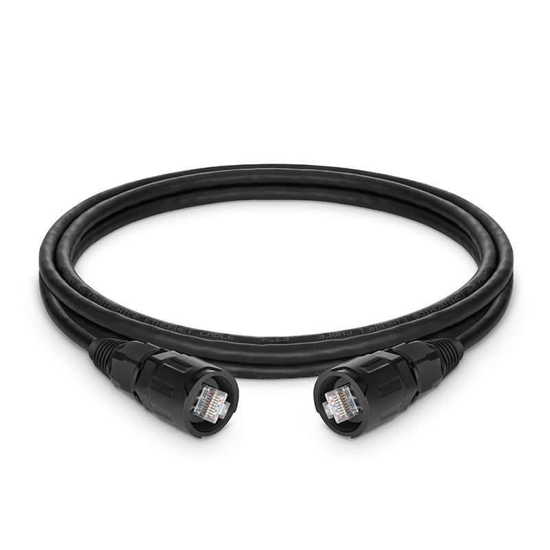 6 6ft 2m Industrial Cat6a Non booted Shielded SFTP PVC IP65 