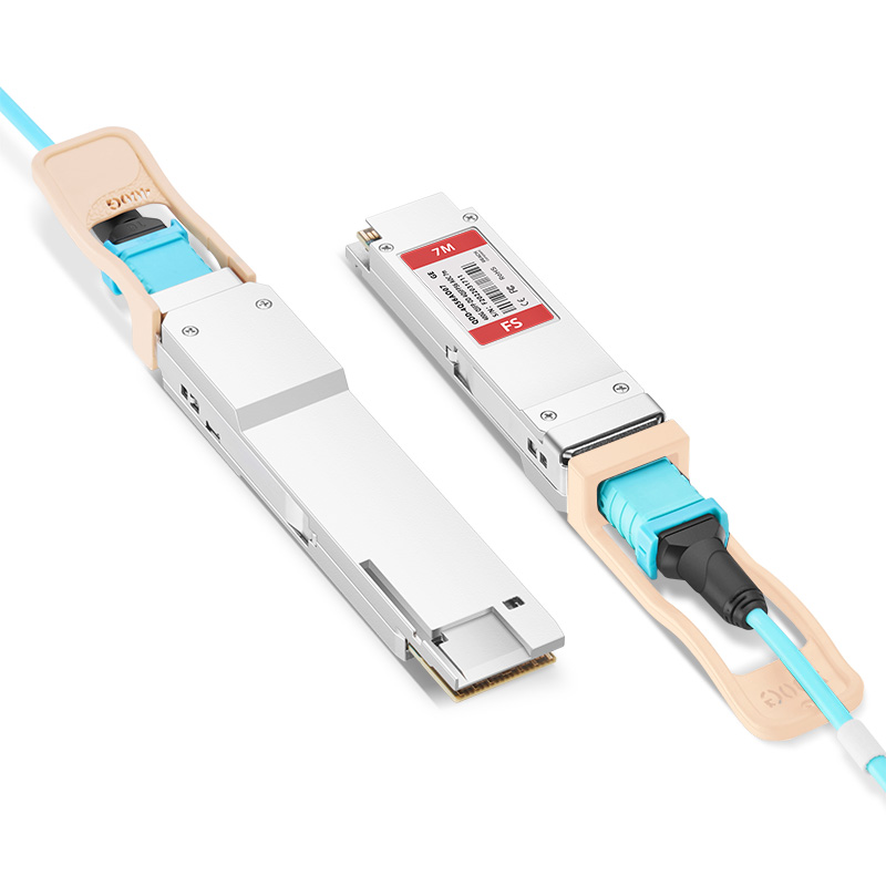 7m (23ft) Generic Compatible 400G QSFP-DD to 4x100G QSFP56 Active Optical Breakout Cable