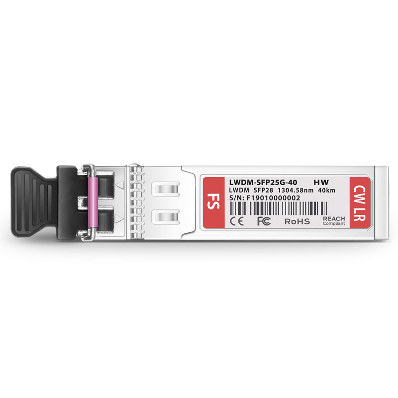 HW LWDM-SFP25G-1304-58 Compatible 25G LWDM SFP28 1304.58nm 40km DOM Duplex LC SMF Optical Transceiver Module