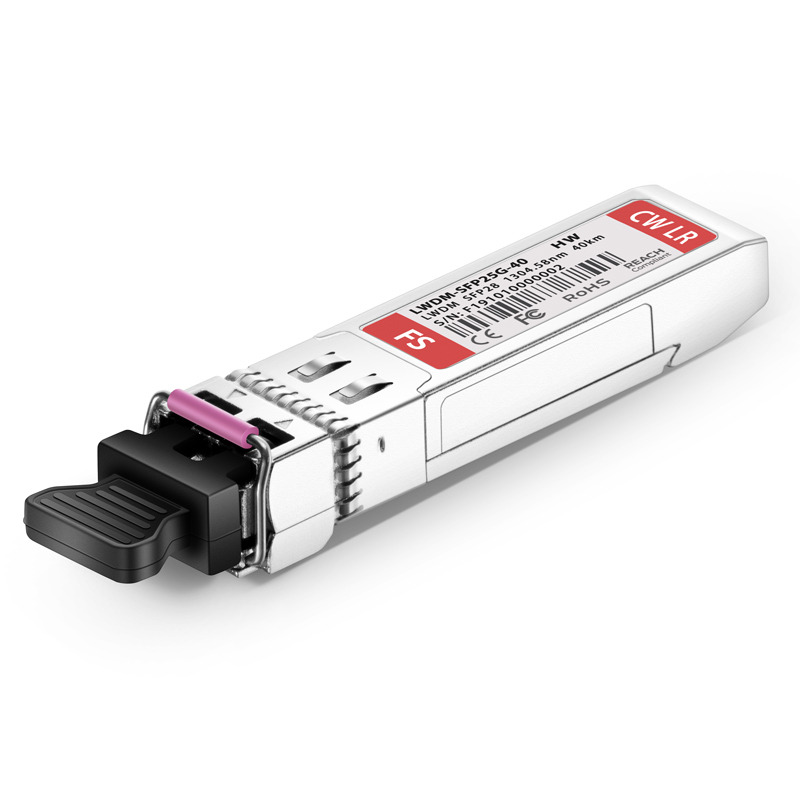 HW LWDM-SFP25G-1304-58 Compatible 25G LWDM SFP28 1304.58nm 40km DOM Duplex LC SMF Optical Transceiver Module