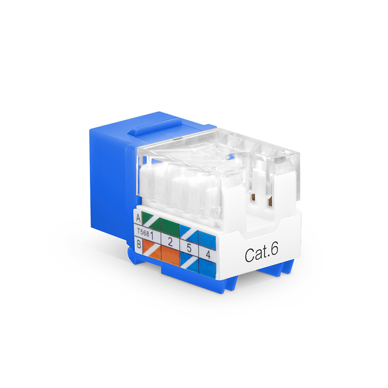 Imbaprice Keystone Jack RJ45 CAT6 Punch Down - Connettori Placcati Oro 50μ, Conformità UL/CE, Per Reti E Pannelli A Parete