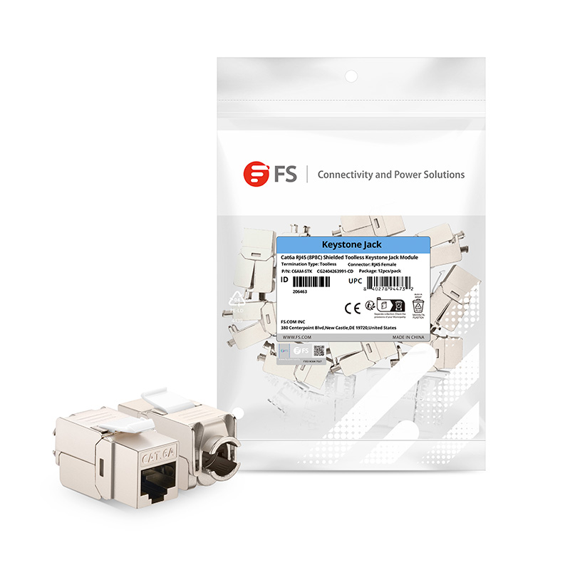 ProfiPatch Keystone Prise Réseau LAN Cat6A 500 MHz Encastrée 1 Port