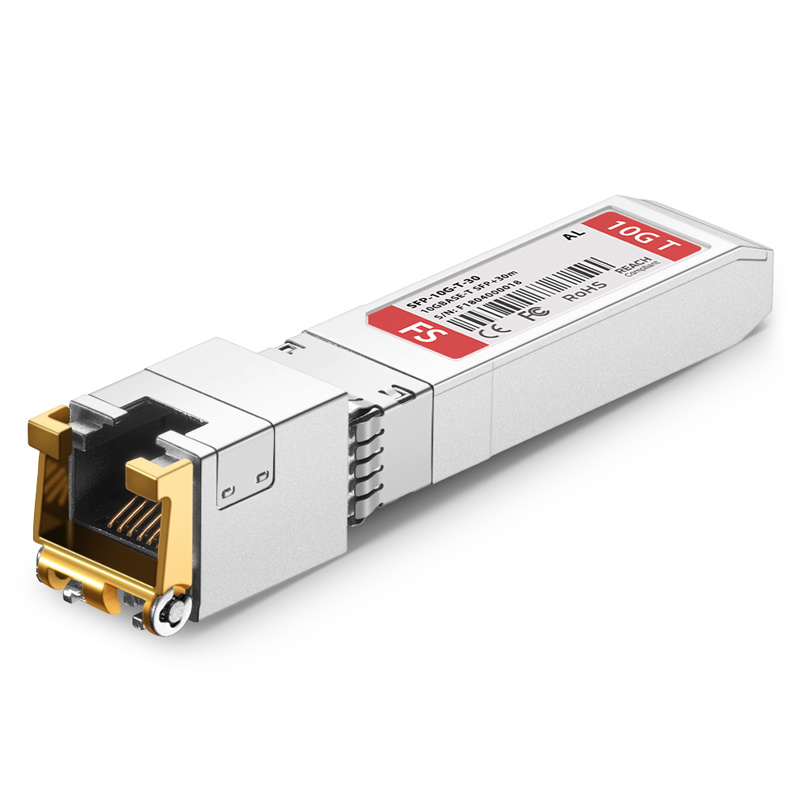 Alcatel-Lucent Compatible 10GBASE-T SFP+ Copper 30m RJ-45 Transceiver Module (LOS) This picture is about SFP-10G-T-30.