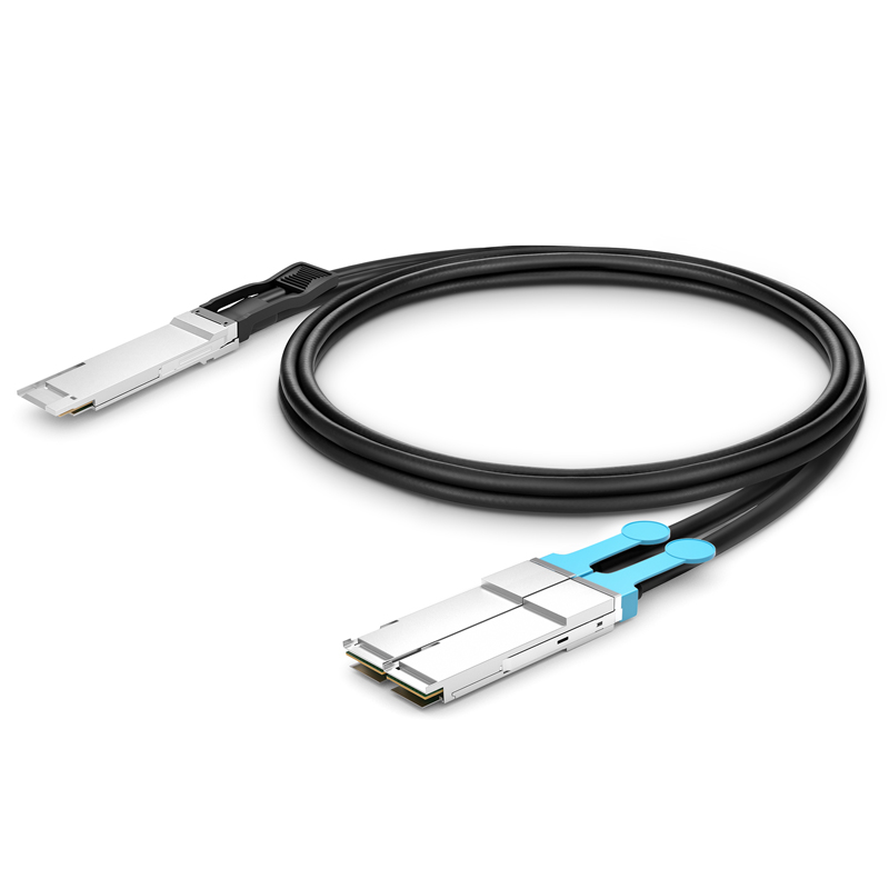5m (16ft) NVIDIA/Mellanox Compatible 400G QSFP-DD 8 x 50G PAM4 to 2 x 200G QSFP56 4 x 50G PAM4 Ethernet Active Copper Breakout Cable