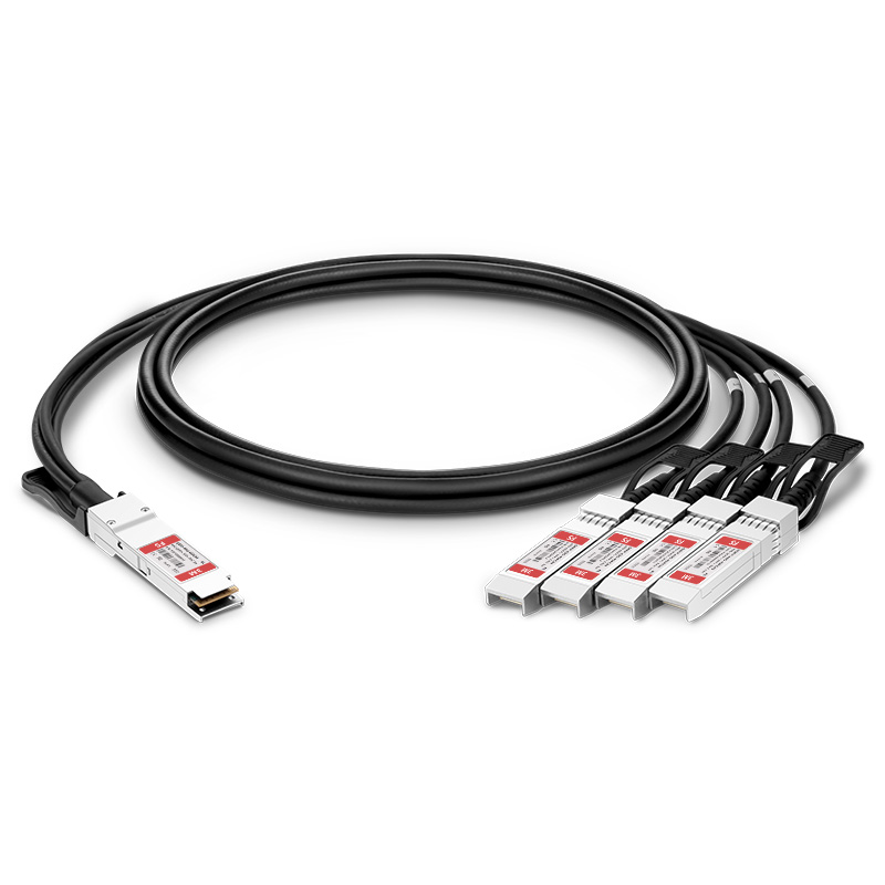 3m (10ft) Alcatel-Lucent QSFP-4 x 10G-C3M Compatible 40G QSFP+ to 4 x 10G SFP+ Passive Direct Attach Copper Breakout Cable This picture is about l.