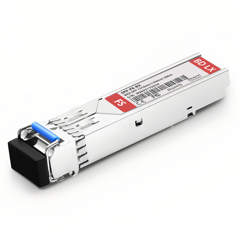 BiDi SFP 100BASE-BX Personalizado 1310nm-TX/1550nm-RX 20km Esta imagen trata sobre SFP-FE-BX.