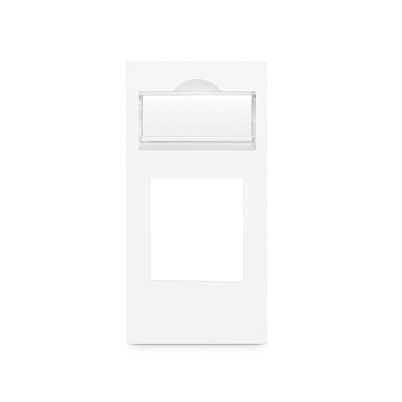 French-style Single Gang Keystone Faceplate, Label Pockets