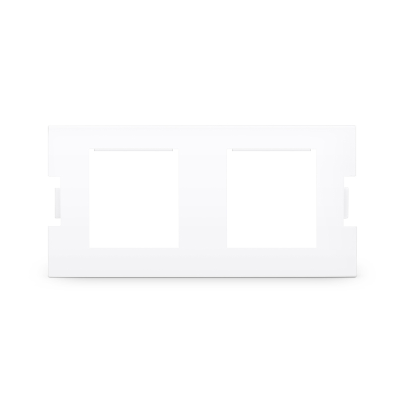2-Port MOS Adapter, 1 Unit High, White - FS.com
