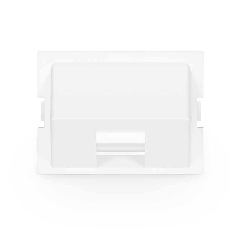 1-Port Angled MOS Adapter, 1.5 Units High, White