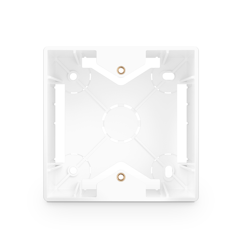 French-style Single Gang Back Box, White, 4.53" x2.83"