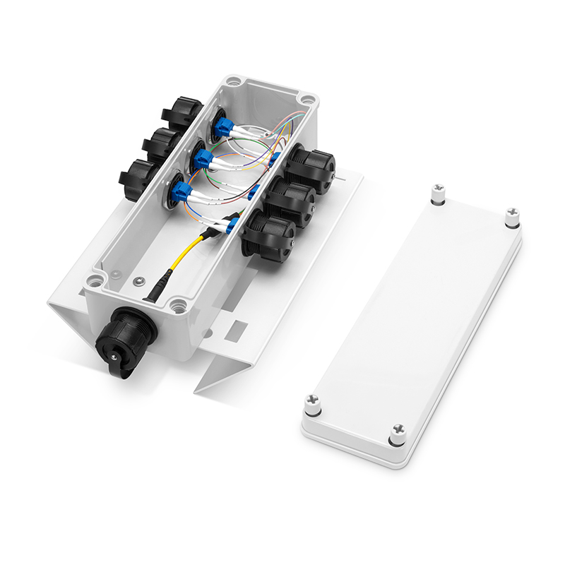 FTTA MTP-LC 12 Fasern OS2 wasserdichte Box mit Stangenmontage-Halterungen